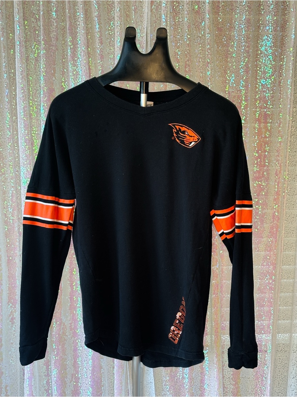 PINK Victoria's Secret Black Oregon State University Beavers Top